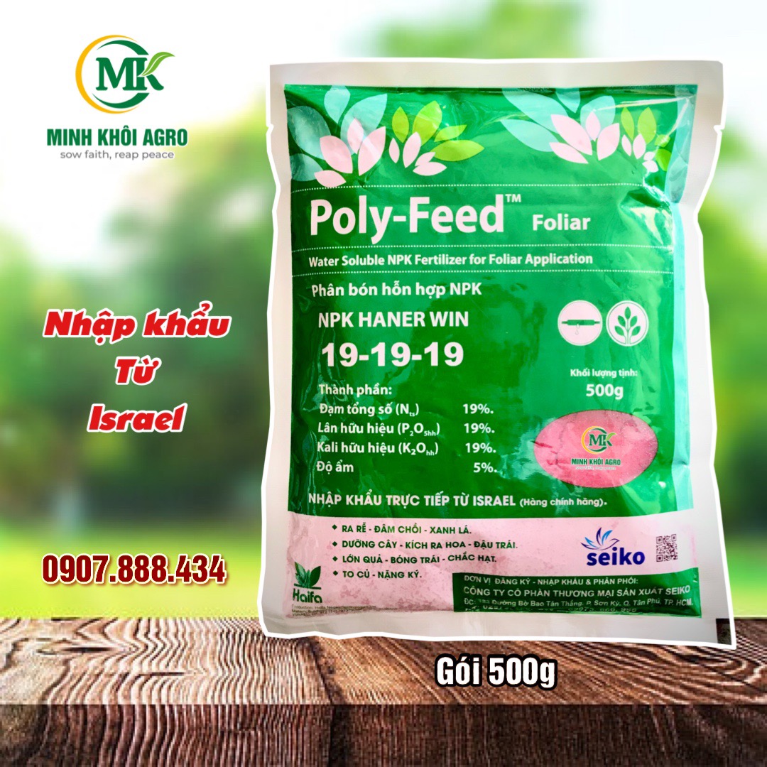 Phân bón hỗn hợp NPK PolyFeed 19-19-19 - Gói 500g